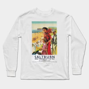Saltburn & Marske-by-the-Sea - Vintage Railway Travel Poster - 1923-1947 Long Sleeve T-Shirt